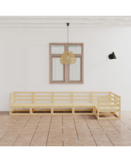 Salon de jardin 6 pcs Bois de pin massif | Mobilier & Déco