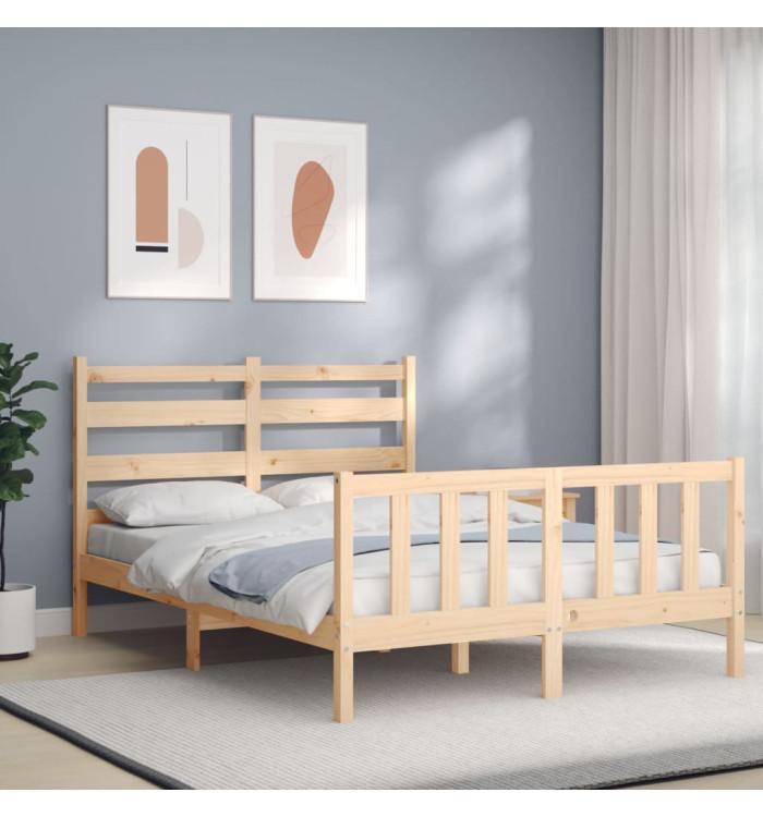 Cadre de lit sans matelas bois de pin massif | Mobilier & Déco