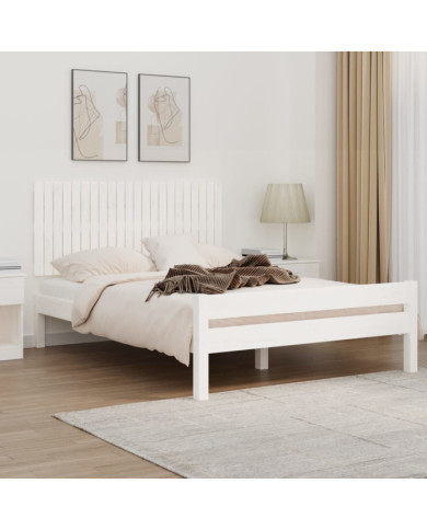 Tête de lit murale Blanc 140x3x60 cm Bois massif de pin | Mobilier & Déco