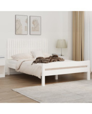 Tête de lit murale Blanc 140x3x60 cm Bois massif de pin | Mobilier & Déco