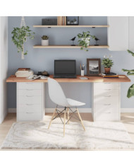 Dessus de table marron clair bois chêne massif traité | Mobilier & Déco