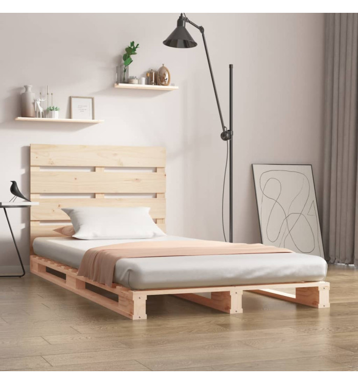 Cadre de lit 90x190 cm Bois de pin massif Simple | Mobilier & Déco