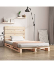 Cadre de lit 90x190 cm Bois de pin massif Simple | Mobilier & Déco