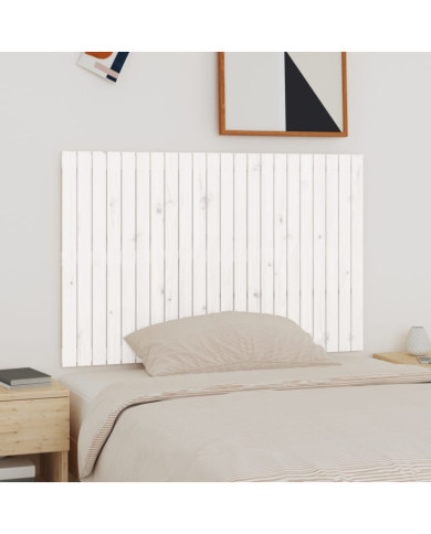 Tête de lit murale Blanc 140x3x90 cm Bois massif de pin | Mobilier & Déco
