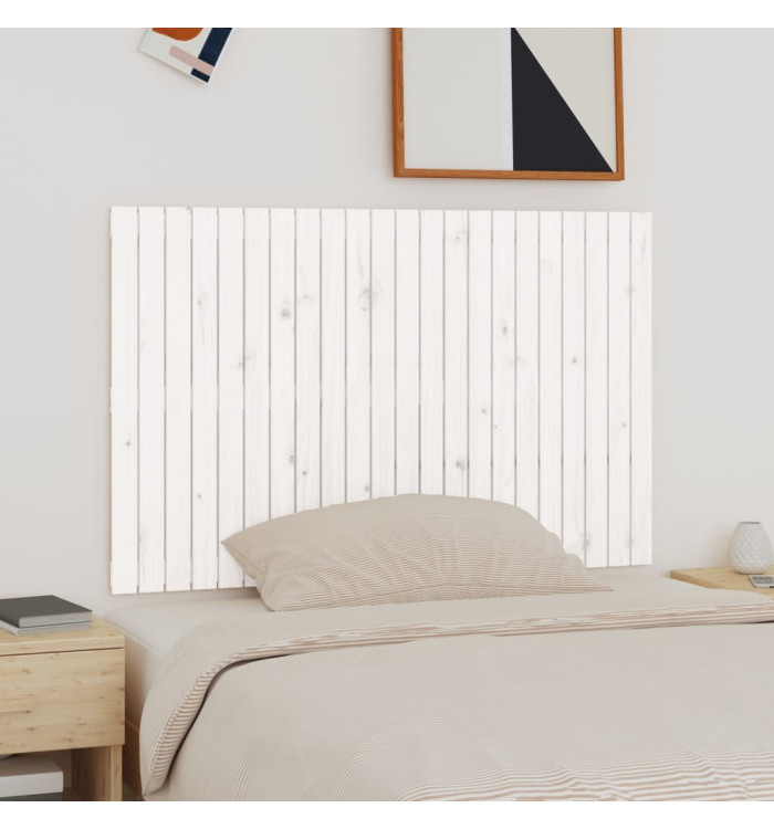 Tête de lit murale Blanc 140x3x90 cm Bois massif de pin | Mobilier & Déco