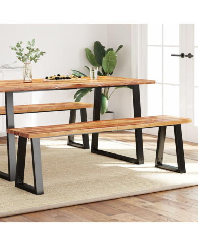 Banc avec bord vivant 160 cm bois d'acacia massif | Mobilier & Déco