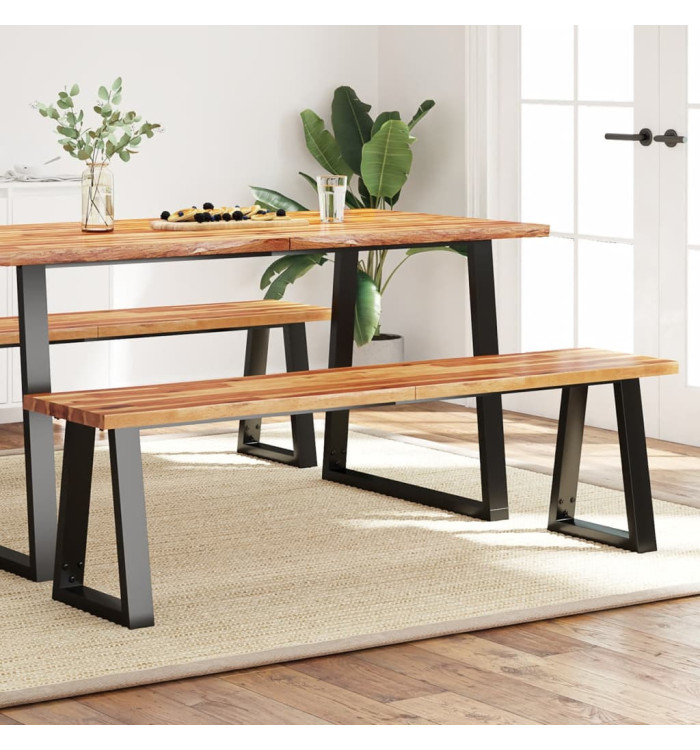 Banc avec bord vivant 160 cm bois d'acacia massif | Mobilier & Déco