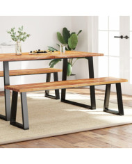 Banc avec bord vivant 160 cm bois d'acacia massif | Mobilier & Déco