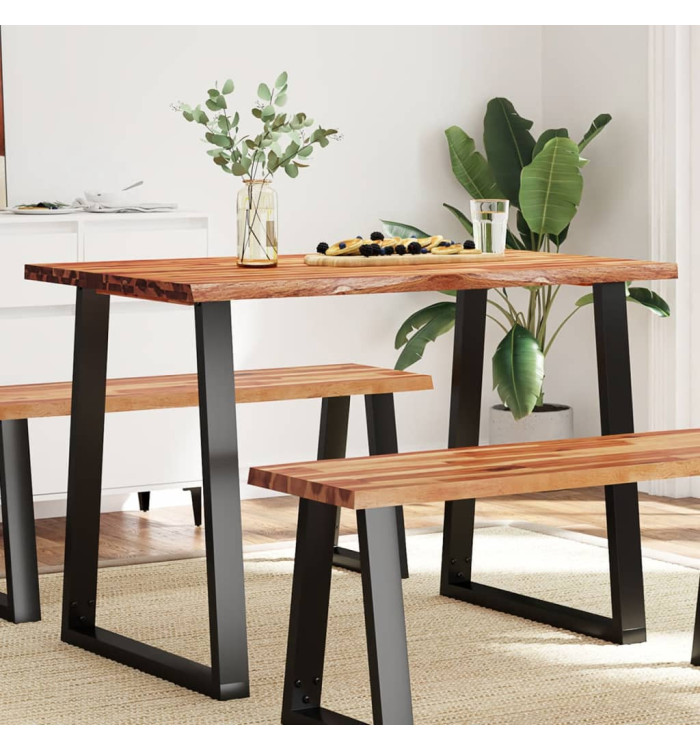 Table à manger 110x70x75 cm bois d'acacia solide à bord vif | Mobilier & Déco