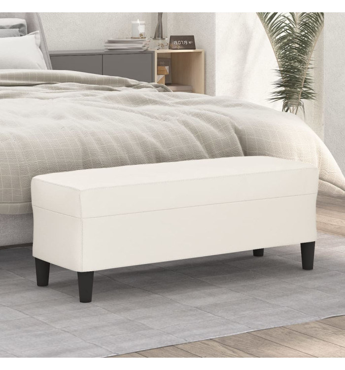 Banc Crème 100x35x41 cm Similicuir | Mobilier & Déco