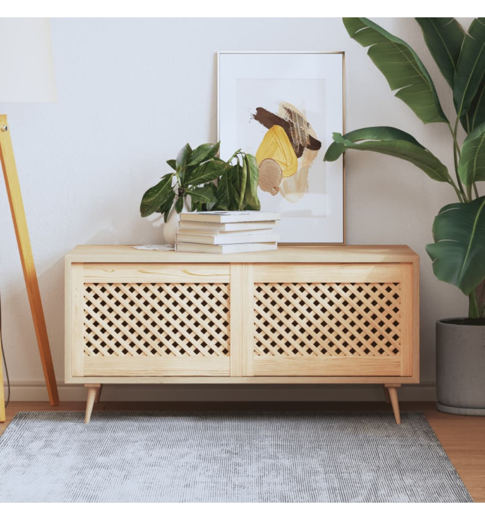 Portes d'armoires en treillis 2 pcs 59,5x39,5 cm pin massif | Mobilier & Déco