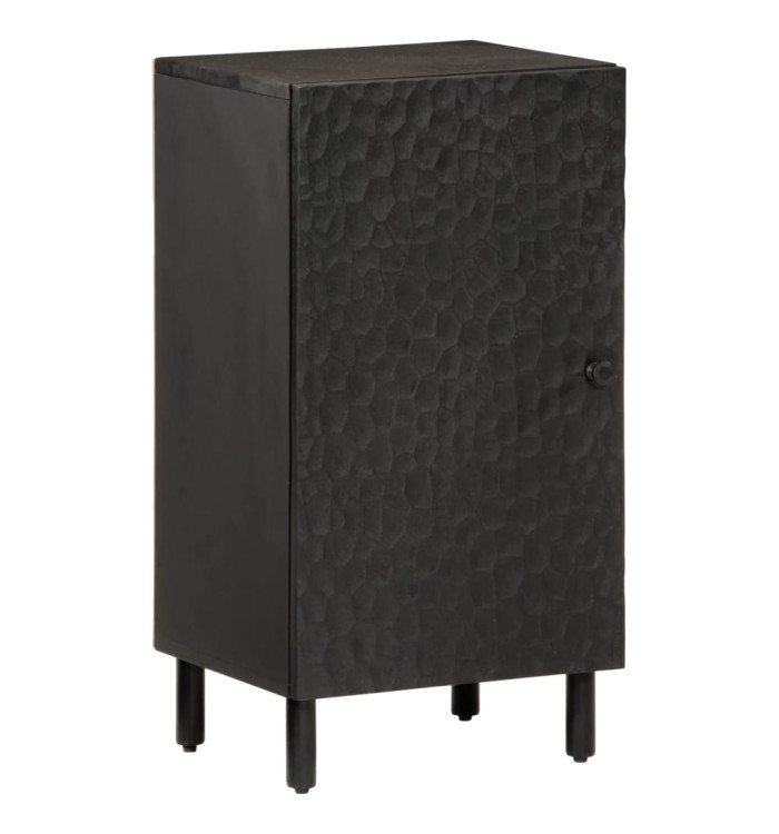 Armoire latérale noir 40x33x75 cm bois massif de manguier | Mobilier & Déco