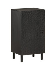 Armoire latérale noir 40x33x75 cm bois massif de manguier | Mobilier & Déco