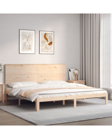 Cadre de lit sans matelas bois massif de pin | Mobilier & Déco
