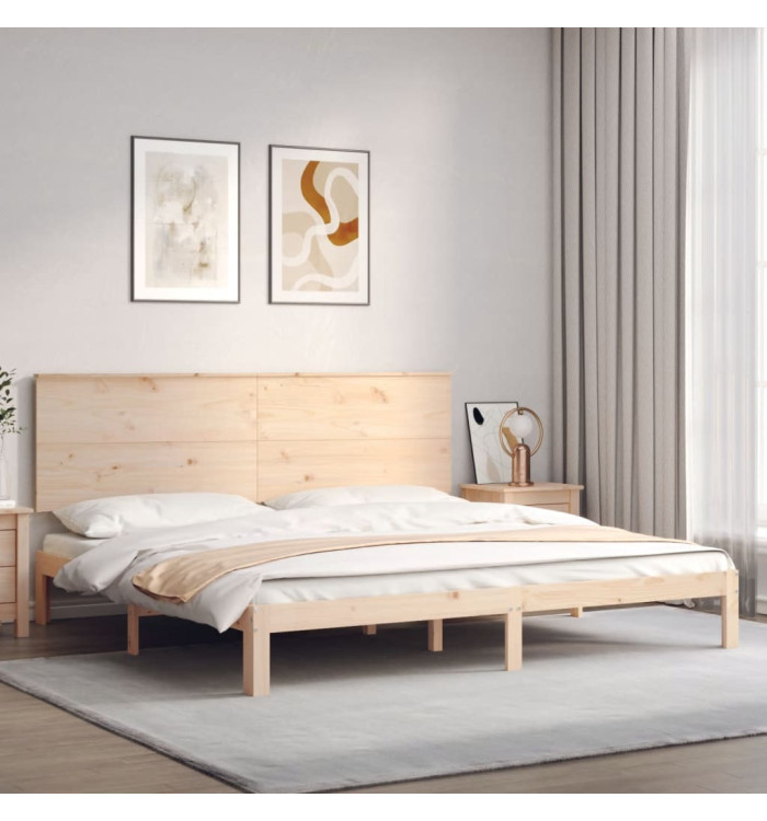 Cadre de lit sans matelas bois massif de pin | Mobilier & Déco