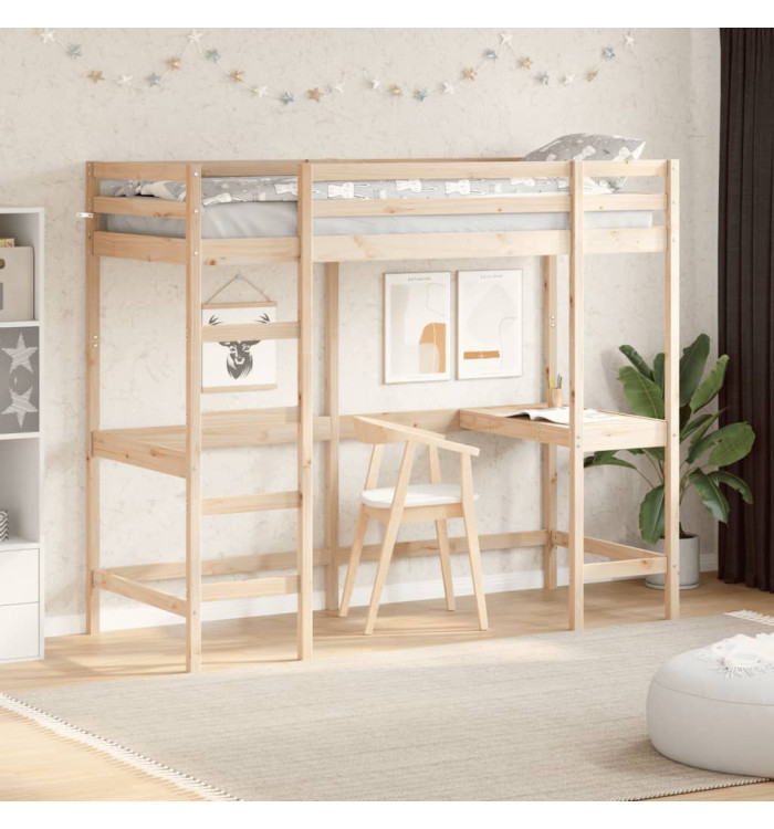 Lit superposé sans matelas 75x190 cm bois de pin massif | Mobilier & Déco
