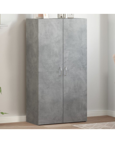 Armoire de classement gris béton 60x32x115 cm bois d'ingénierie | Mobilier & Déco