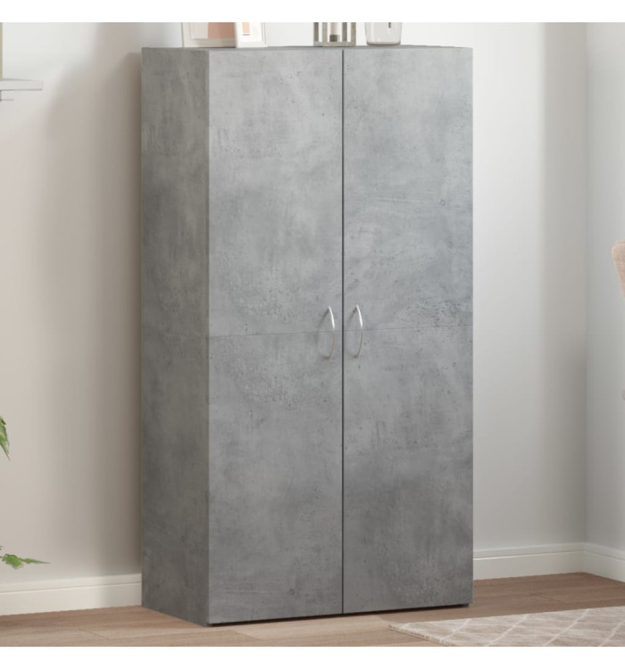 Armoire de classement gris béton 60x32x115 cm bois d'ingénierie | Mobilier & Déco