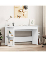Bureau blanc 140x50x75 cm bois d'ingénierie | Mobilier & Déco
