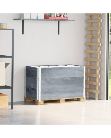 Colliers de palette 3 pcs gris 100x50 cm bois de pin solide | Mobilier & Déco