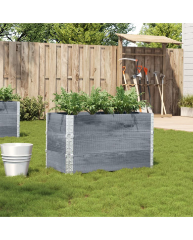 Jardinière gris 100x50 cm bois massif de pin | Mobilier & Déco