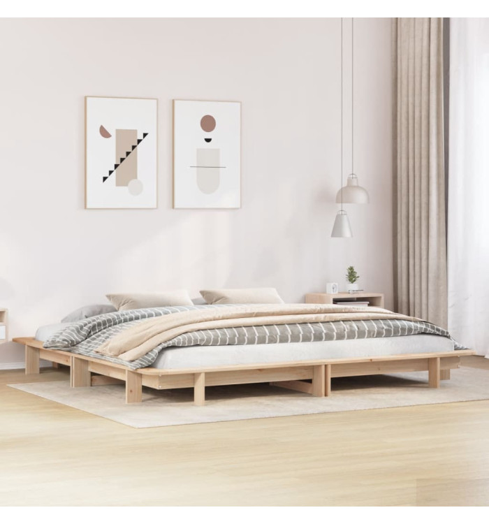 Cadre de lit sans matelas 160x200 cm bois massif de pin | Mobilier & Déco