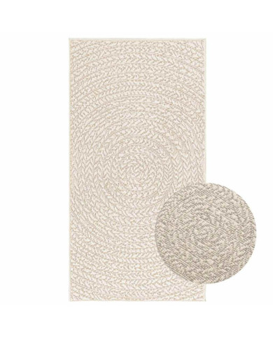 Tapis ZIZUR crème 60x110 cm aspect de jute intérieur extérieur | Mobilier & Déco