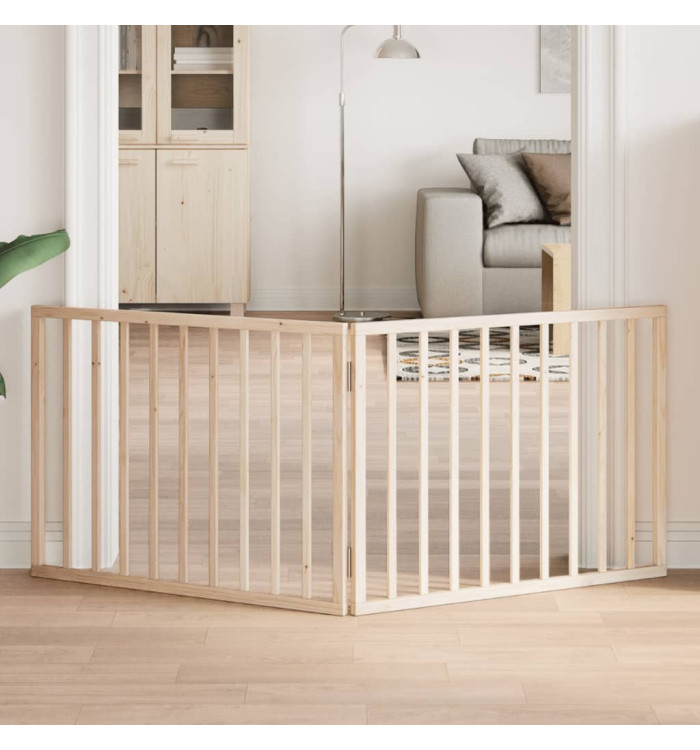 Barrière pour chien pliable 2 panneaux 160 cm bois de peuplier | Mobilier & Déco