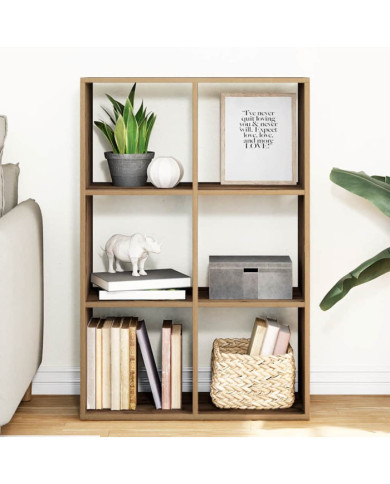 Étagère séparatrice de pièce chêne artisanal 69,5x29x103,5 cm | Mobilier & Déco