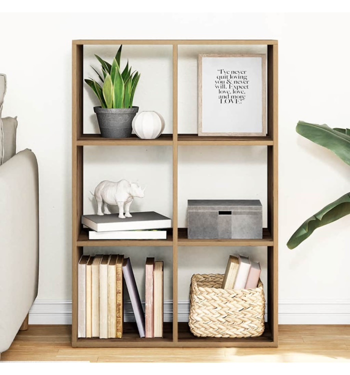 Étagère séparatrice de pièce chêne artisanal 69,5x29x103,5 cm | Mobilier & Déco