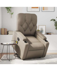Fauteuil inclinable de massage Cappuccino Similicuir | Mobilier & Déco