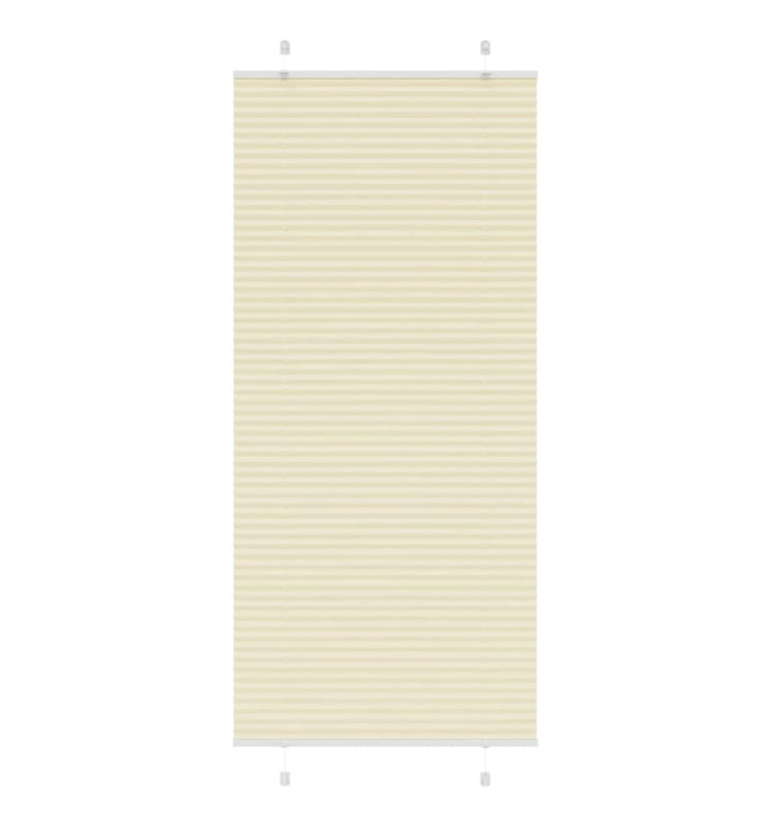 Store plissé crème 90x200 cm largeur du tissu 89,4 cm polyester | Mobilier & Déco