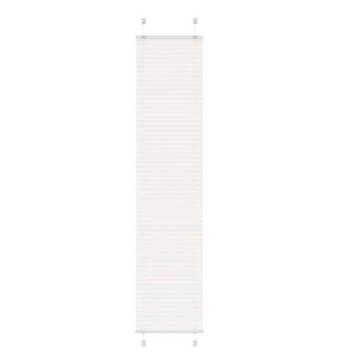 Store plissé blanc 45x200 cm largeur du tissu 44,4 cm polyester | Mobilier & Déco