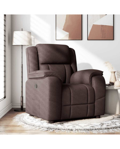 Fauteuil inclinable Marron foncé Tissu | Mobilier & Déco