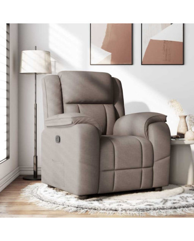 Fauteuil inclinable Taupe Tissu | Mobilier & Déco