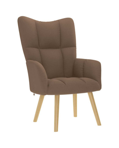 Chaise de relaxation Marron Tissu | Mobilier & Déco