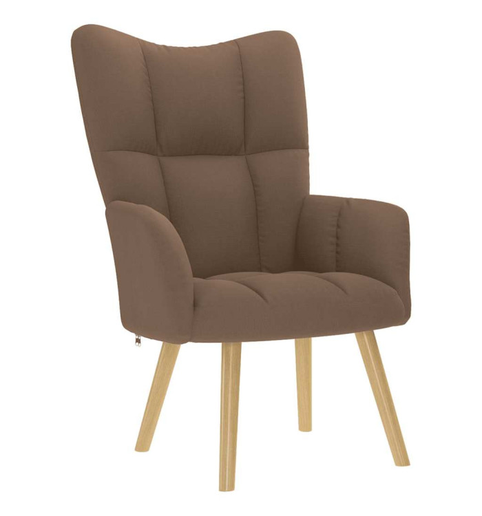 Chaise de relaxation Marron Tissu | Mobilier & Déco