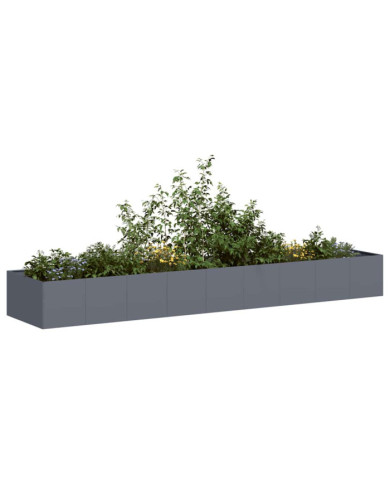 Jardinière anthracite 360x80x40 cm acier | Mobilier & Déco