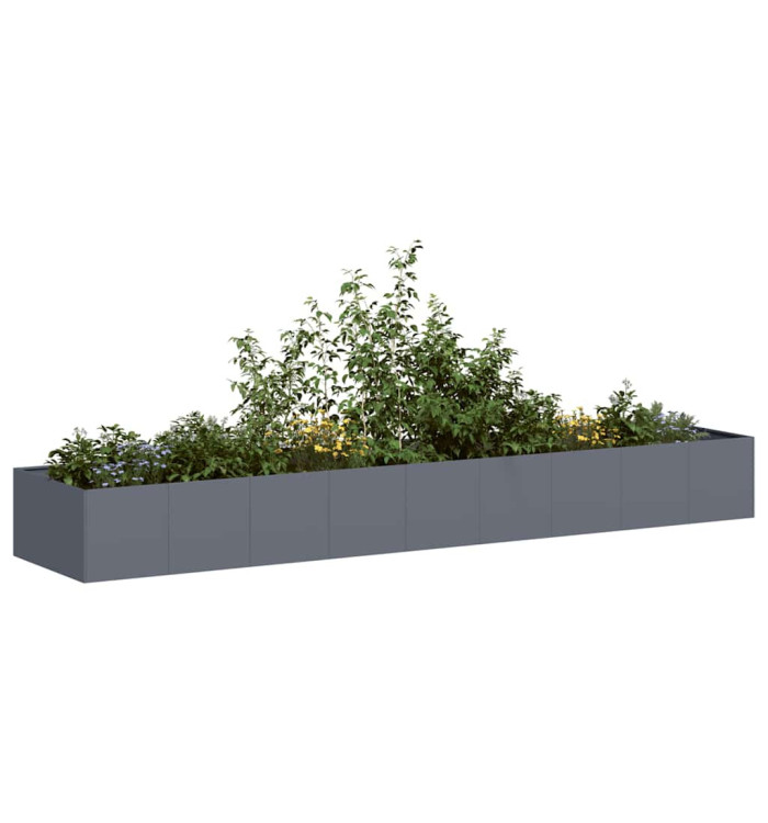 Jardinière anthracite 360x80x40 cm acier | Mobilier & Déco