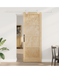 Porte coulissante avec matériel inclus 78x211 cm Bois massif de pin | Mobilier & Déco