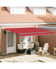 Store rétractable manuel Rouge 400x300 cm | Mobilier & Déco