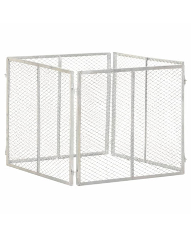 Composteur de jardin 85x85x70 cm Fer galvanisé | Mobilier & Déco