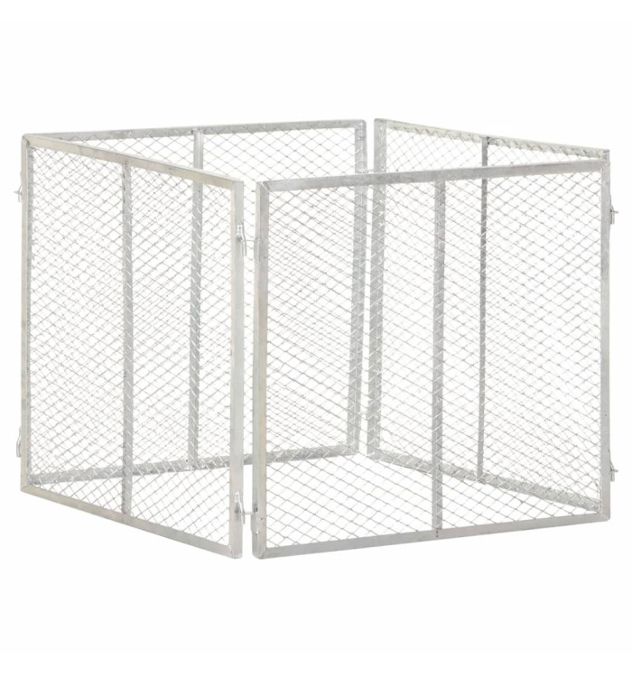 Composteur de jardin 85x85x70 cm Fer galvanisé | Mobilier & Déco