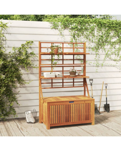 Boîte de rangement avec treillis 99x50x160 cm Acacia massif | Mobilier & Déco
