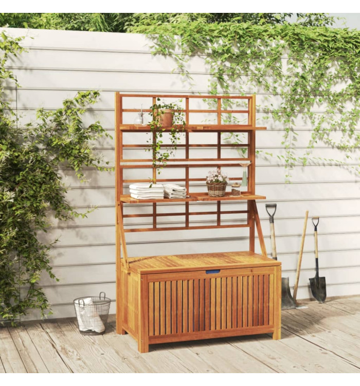 Boîte de rangement avec treillis 99x50x160 cm Acacia massif | Mobilier & Déco