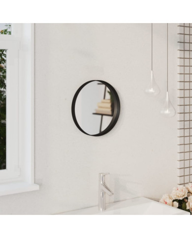 Miroir mural Noir 30 cm | Mobilier & Déco