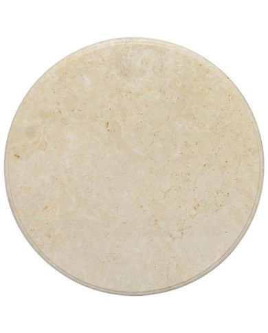 Dessus de table Crème Ø60x2,5 cm Marbre | Mobilier & Déco