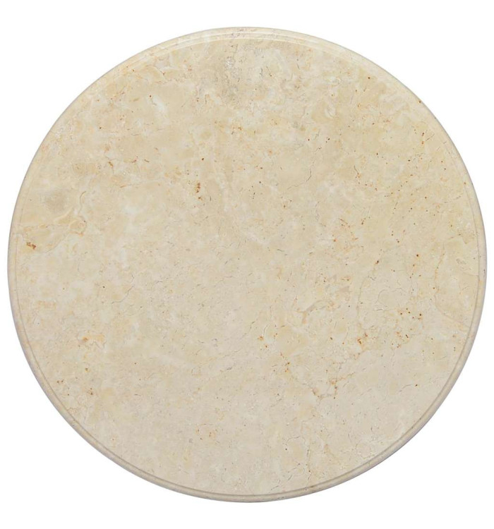 Dessus de table Crème Ø60x2,5 cm Marbre | Mobilier & Déco