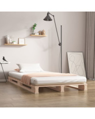 Lit de palette 75x190 cm bois pin massif petit simple | Mobilier & Déco