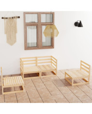 Salon de jardin 4 pcs bois de pin massif | Mobilier & Déco